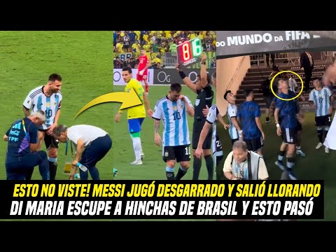 ESTO NO LO VISTE! MESSI JUGÓ DESGARRADO Y ASÍ SALIÓ LLORANDO, DI MARIA ESCUPE HINCHAS DE BRASIL