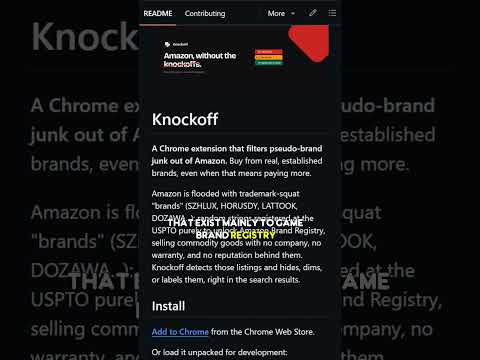 Knockoff: a Chrome extension that spots and dims Amazon pseudo-brands locally