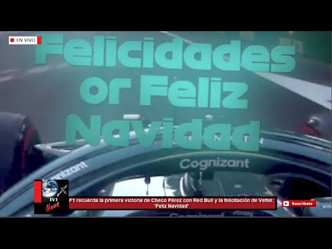 F1 recuerda la 1era victoria de Checo Pérez con Red Bull y la felicitación de Vettel 'Feliz Navidad'