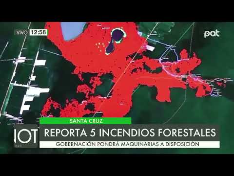 Reportan 5 incendios forestales en Santa Cruz