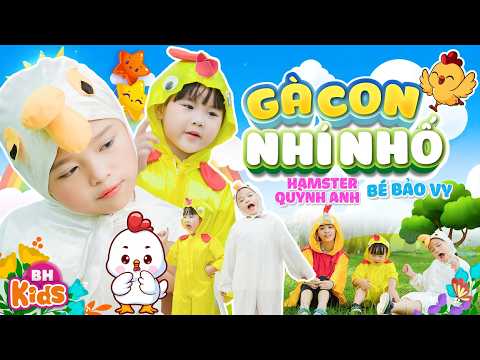Gà Con Nhí Nhố - Hamster Quỳnh Anh, Bé Bảo Vy | Ca Nhạc Thiếu Nhi Con Gà Vui Nhộn, Official MV 4K