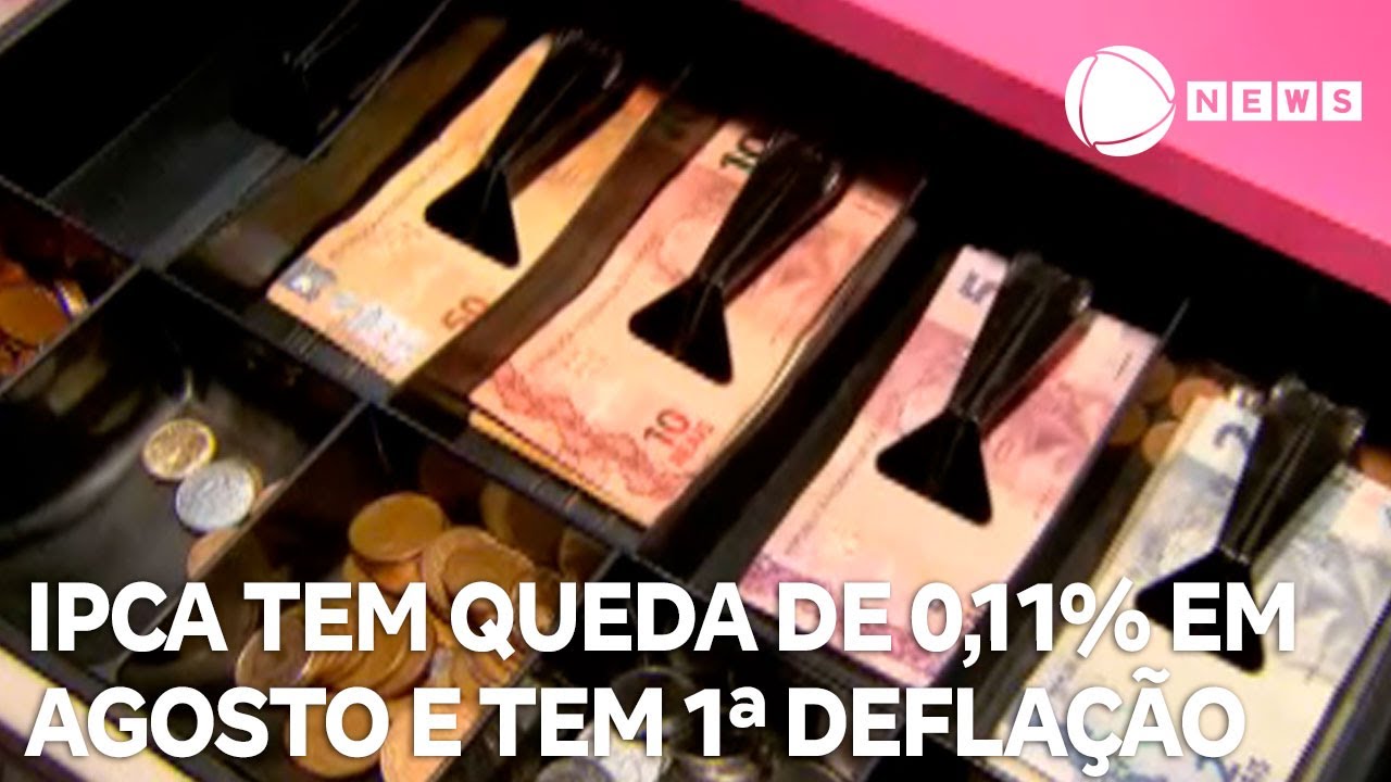 IPCA tem queda de 0,11% em agosto, primeira deflação em um ano, diz IBGE