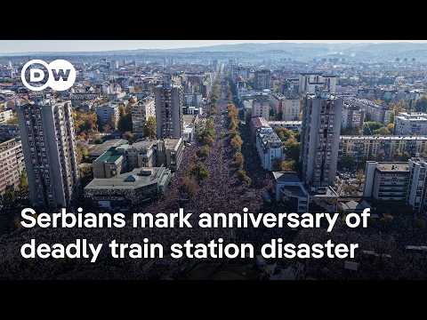 Serbians gather to commemorate Novi Sad tragedy | DW News