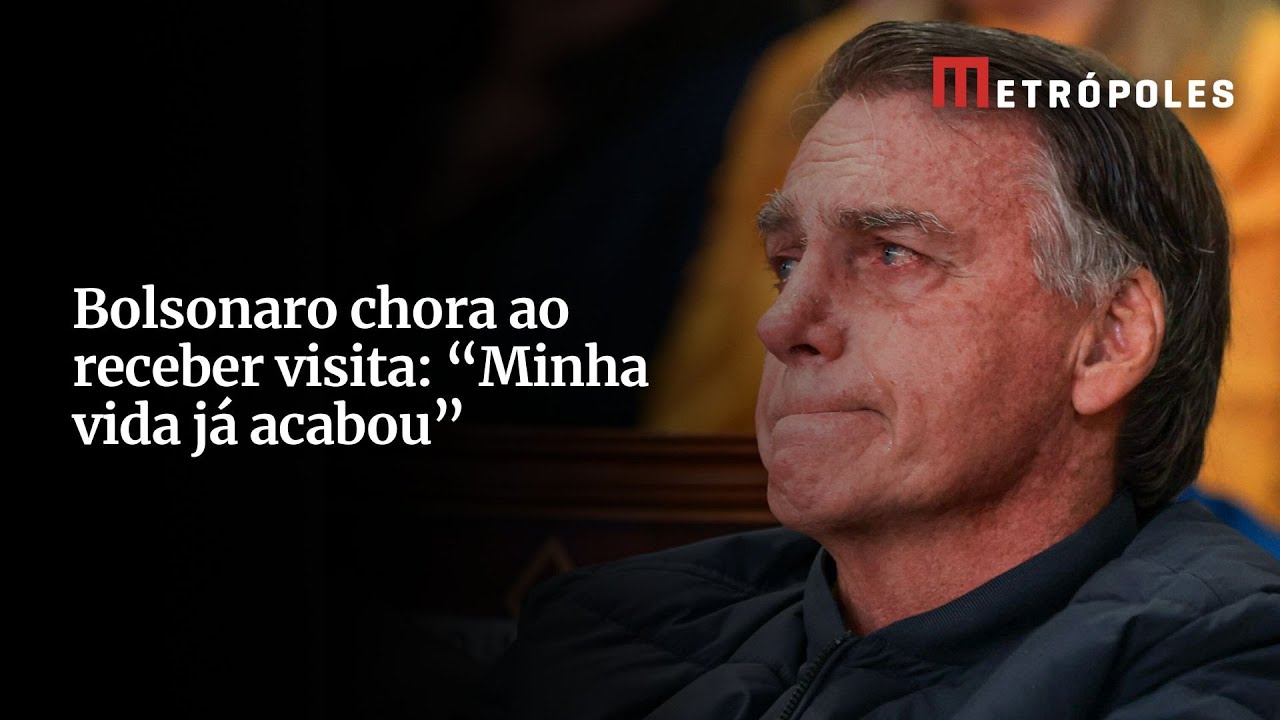 Bolsonaro chora ao receber visita Minha vida já acabou