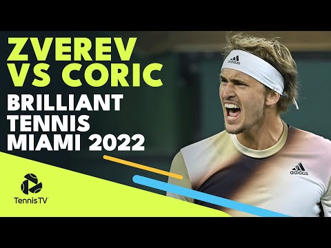 Zverev vs Coric Incredible Tennis | Miami Open 2022 Round 2 Highlights