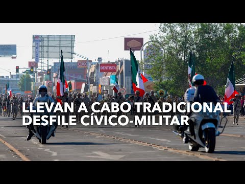 Llevan a cabo tradicional desfile Cívico Militar