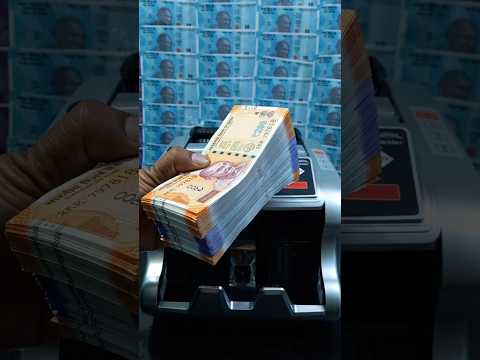 Counting Mixed Indian Currency <strong>Notes</strong> 200 &amp; 100 Rupees Using Automatic Currency Counting Machine 💸📊