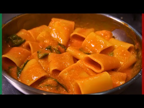 【今イタリアでキテるパスタ】3種のトマトで3つ星の味！パッケリ アッラ ヴィットーリオ【Paccheri alla Vittorio】