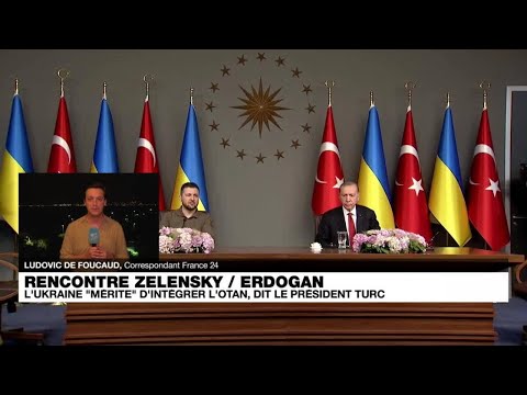 Erdogan réitère son soutien à l'Ukraine lors de sa rencontre avec Zelensky • FRANCE 24