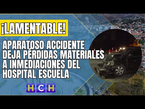 Aparatoso accidente deja pérdidas materiales a inmediaciones del hospital Escuela