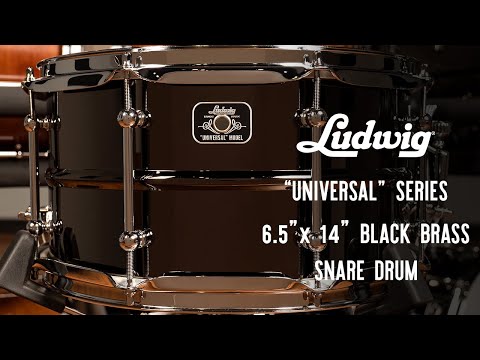 Ludwig Universal Series 6.5" x 14" Black Brass Snare with Chrome Hardware