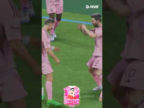 Ronaldo scoring for Inter Maimi and celebrating with messi 🇵🇹x🇦🇷 | #fc25 #footballshorts #shorts