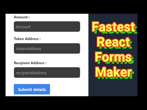 Make react forms under 2 mins