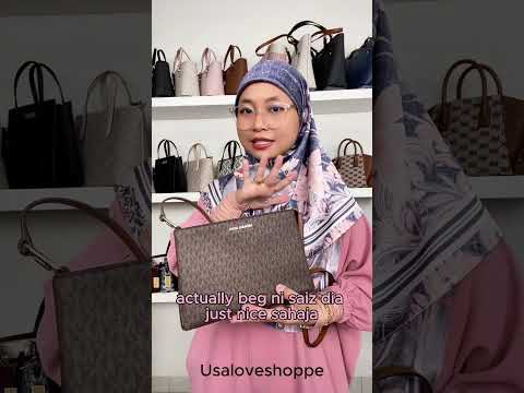 Michael Kors Trisha Medium Triple Compartment Crossbody in Signature Brown (35H1G9TC8B)