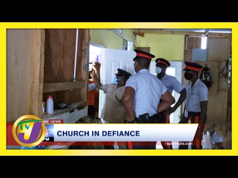Police Swarm Church in Defiance of Covid Measures in Jamaica | TVJ News - March 3 2021