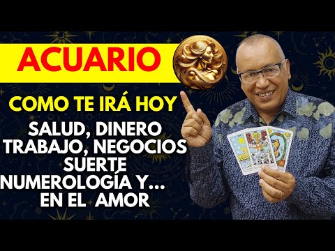 ACUARIO...COMO CAIDO del CIELO TE LLEGA UNA FORTUNA...EN EL AMOR RECONCILIACION EN PUERTA