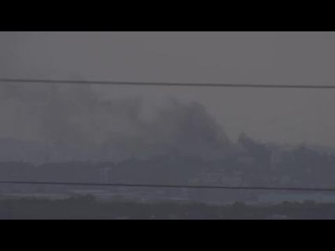 Smoke seen rising on the northern Gaza skyline