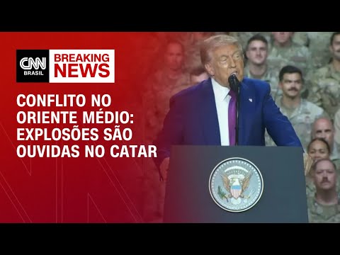 ​Explosões são registradas em Doha, no Catar, após fechamento do espaço aéreo | BASTIDORES CNN