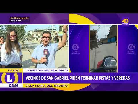 Villa María del Triunfo: vecinos se San Gabriel piden terminar pistas y veredas