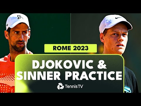 Novak Djokovic & Jannik Sinner Practice Highlights | Rome 2023