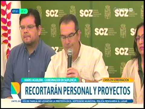 2072024 MARIO AGUILERA EN LA GOBERNACIÓN SE RECORTARÁ PERSONAL Y PROYECTOS UNITEL