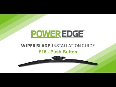 PowerEdge Wiper Blades - Flat blade F16 push button installation video
