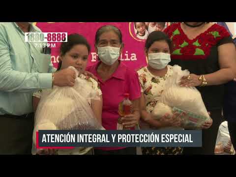 Familias de partos múltiples en Ciudad Sandino reciben paquetes alimenticios - Nicaragua