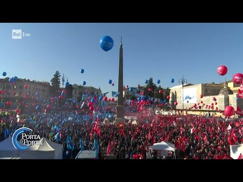 Sciopero generale, la storia recente delle grandi proteste di piazza - Porta a porta 16/11/2023