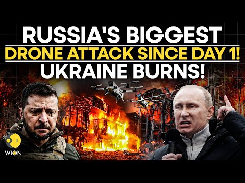 Russia-Ukraine War LIVE: Putin's Biggest Drone Attack On Ukraine Since Beginning; Ukraine Burns!