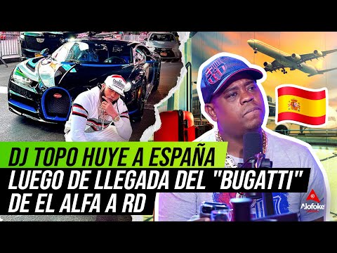 DJ TOPO HUYE HACIA ESPAÑA LUEGO DE LA LLEGADA DEL "BUGATTI" DE EL ALFA A RD (EL DESPELUÑE)