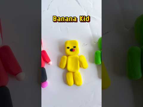 I made banana kid from clay #minecraft #minecraftsehat #edit #minecraftanimation #mikeyjj