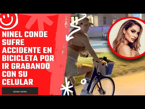 Ninel Conde sufre ACCIDENTE en bicicleta por ir grabando con su celular