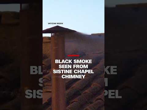 Black smoke seen from Sistine Chapel chimney