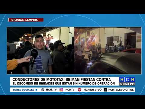 ¡Más protestas! Mototaxistas sin permiso de operación piden dejarles trabajar en Gracias, Lempira