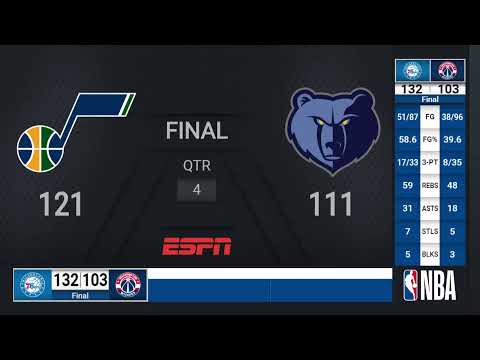 Jazz @ Grizzlies | NBA Playoff on ESPN Live Scoreboard
