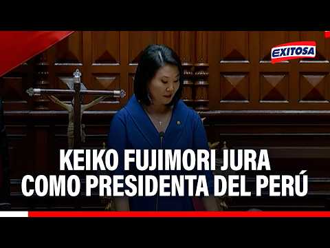 🔴🔵 Keiko Fujimori jura como Presidenta del Perú: "Trabajaré incansablemente por un país seguro"