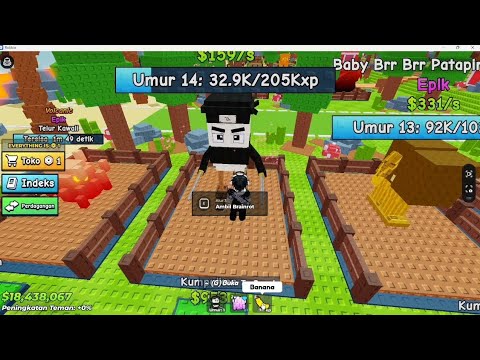 Menetaskan Brainrot dan menggabungkannya menjadi satu Brainrot unik