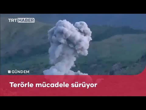 Pençe operasyonlarında terörist mevzileri imha ediliyor