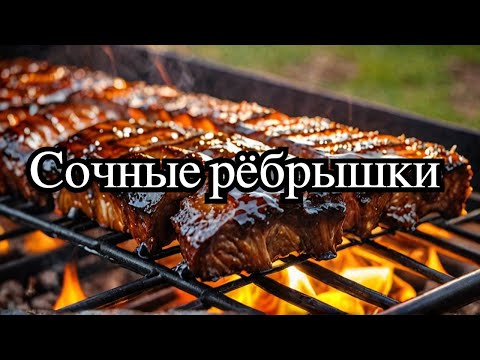 Ребра в пелетном гриле