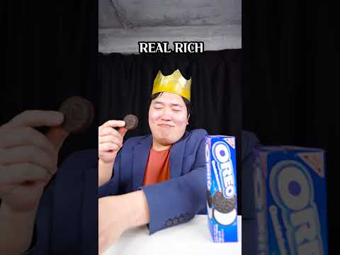 FAKE Rich vs REAL Rich: OREO Mukbang! 🤑🍪
