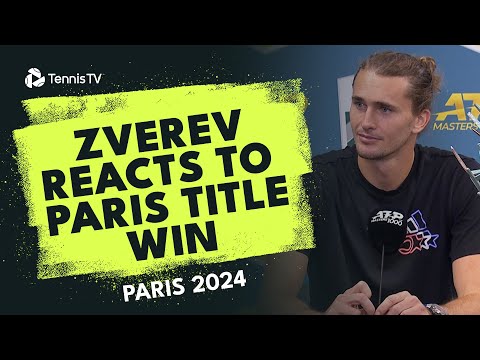 Alexander Zverev Reacts To Winning The Rolex Paris Masters | Paris 2024