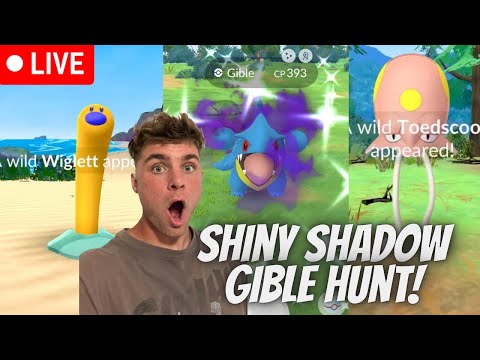 ホビーの動画サムネイル - ✨Shadow SHINY Gible Hunt, Toedscool Hunt and Shiny Wiglett Hunt in Pokemon Go LIVE!✨(SUBATHON DAY 8)