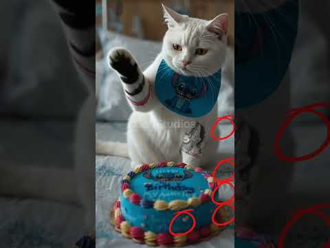 #happybirthday #funny #kitten #animalintelligence #kucing #cute #cat #cake #aicats #shorts #short #o