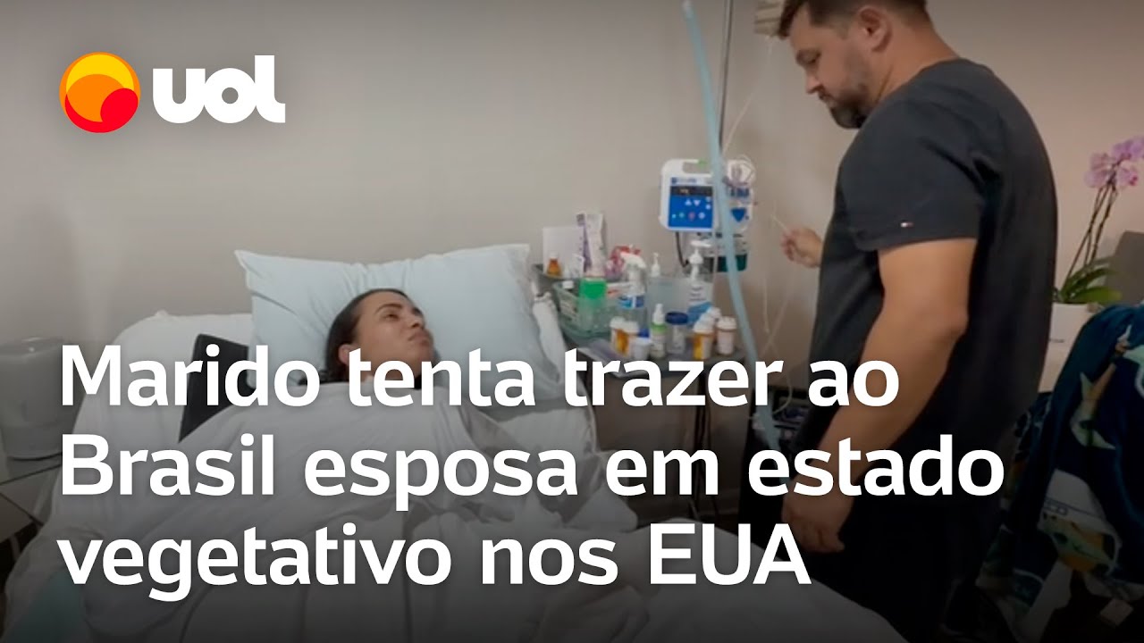 Dói a alma marido tenta trazer esposa brasileira que está em estado vegetativo nos Estados Unidos