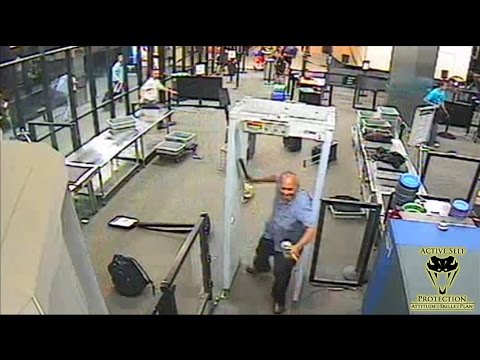 Attack at Airport Screening Caught on Camera | Active Self Protection