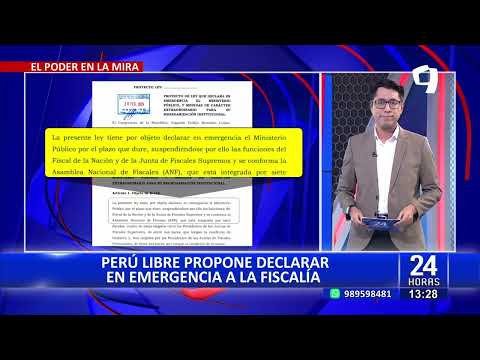 Perú Libre presenta iniciativa para declarar en emergencia el Ministerio Público