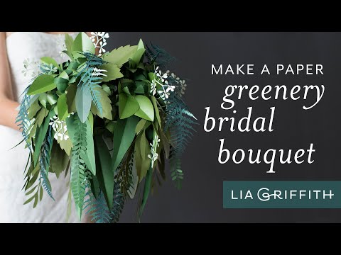 How To Make A Paper Wedding Bouquet Using Greenery