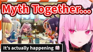 Chat Gets Emotional Seeing Myth Together Again 【Mori Calliope / Hololi