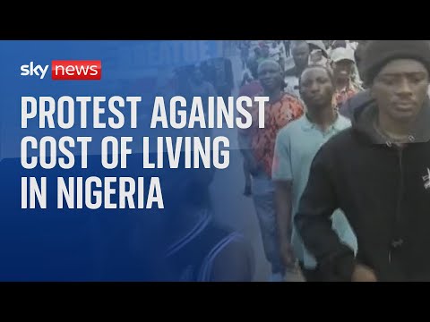 Watch live: Protesters demonstrate against the cost of living in Nigeria