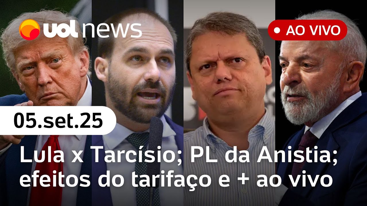 PL da Anistia, relação Lula e Tarcísio; Eduardo Bolsonaro ‘constrange’ empresários nos EUA e mais